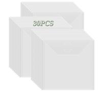 OTCRAFT Lot de 30 sacs de rangement en plastique transparent refermables pour loisirs créatifs, scrapbooking, fabrication de cartes en papier, loisirs créatifs et matrices de découpe (15 x 25,1 cm)