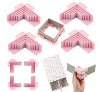 OTCRAFT - Lot de 4 guides d'angle de cartonnage - Outil de maintien d'angle/séparateur (3 mm, 2 mm, 1,5 mm, 1 mm de large) pour couvertures de livres, boîtes en panneaux d'aggloméré, dioramas