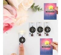 OTCRAFT Lot de 4 lumières halo créatives et faciles à utiliser pour la fabrication de cartes de Noël, le scrapbooking, la décoration ; unités lumineuses autocollantes avec LED blanc chaud (sans