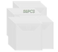 OTCRAFT Lot de 50 pochettes de rangement refermables en plastique transparent pour timbres et matrices de découpe - 16,3 x 16,3 cm