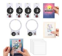 OTCRAFT Lot de 6 halo circulaires 5 lumières et 4 pièces créatives 1Easy Halo lumières et lumières faciles pour la fabrication de cartes de Noël, le scrapbooking, la décoration avec LED blanc chaud