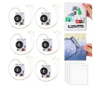 OTCRAFT Lot de 6 lumières halo créatives faciles et faciles pour la fabrication de cartes de Noël, le scrapbooking, la décoration ; unités lumineuses autocollantes avec LED blanc chaud (sans batterie)