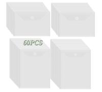 OTCRAFT Lot de 60 pochettes de rangement transparentes pour timbres et matrices de découpe - 17,8 x 23,9 cm - 17,8 x 12,7 cm - Pochettes de rangement pour timbres, enveloppes en plastique,