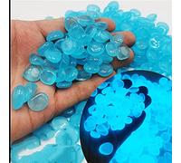OTCRAFT Lot de 600 galets phosphorescents fruités - Décoration de jardin - Galets décoratifs et lumineux, Bleu Lac
