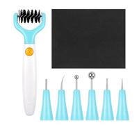 OTCRAFT Lot de 8 outils de sculpture en papier tout-en-un et pinceau à matrices ; ensemble d'outils de façonnage de fleurs en papier ; plateau de moule à fleurs ; outils de fleurs en papier pour créer