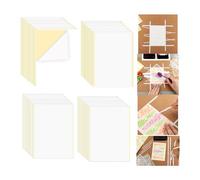 OTCRAFT Lot de 80 feuilles de papier masquage adhésif repositionnable faible adhérence 14,8 x 21 cm (4 largeurs: 0,3 cm, 0,6 cm et 1,2 cm)