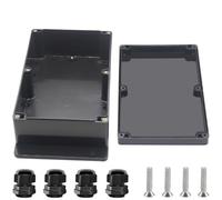 Otdorpatio Project Box Boîte de jonction électronique en ABS avec presse-étoupes pour projets de bricolage Noir IP67 230 x 150 x 87 mm
