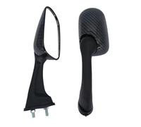 OTDQS Rétroviseur Arrière Moto pour Honda CBR250RR CBR400RR VFR400 RVF 400 NSR250R Lentille Verre Pièces Rechange Rotatives Aile(Carbon)