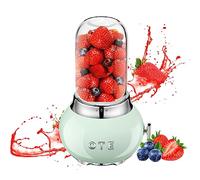 OTE Mini Blender Smoothie, Corps Acier Inoxydable, Blender Smoothie Portable avec Verre Borosilicaté épais 400ml, 20000 tr/min, 4-Blade Knife Mixeur Smoothie, Sans BPA, Vert 2