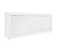 OTELLO - Buffet 3 Portes Finition Blanc Laqué Weiss
