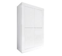 OTELLO - Rangement 4 Portes Finition Blanc Laqué Weiss