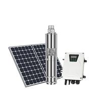 OTENC Pompe de Fontaine Solaire, Kits de Pompe à Eau de puits à Tube Profond Submersible Solaire DC Contrôleur MPPT Mini Panneau Solaire Bricolage