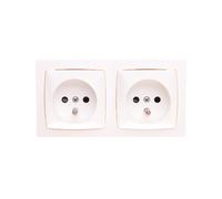Legrand Prise de courant 2x2P+T ASL 086076 à borne automatique en saillie Blanc 9003G