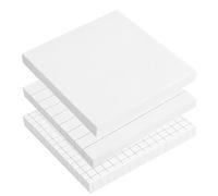 Otes autocollantes Bloc-notes en papier kraft, 80 feuilles/pièce, notes autocollantes, marque-pages, blocs-notes(White Mixed-3PCS)