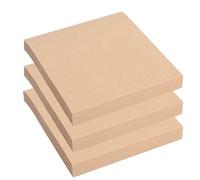 Otes autocollantes Bloc-notes en papier kraft, 80 feuilles/pièce, notes autocollantes, marque-pages, blocs-notes(Khaki A-3PCS)