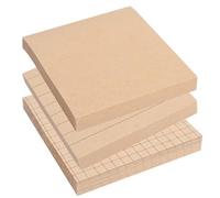 Otes autocollantes Bloc-notes en papier kraft, 80 feuilles/pièce, notes autocollantes, marque-pages, blocs-notes(Khaki Mixed-3PCS)