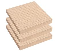 Otes autocollantes Bloc-notes en papier kraft, 80 feuilles/pièce, notes autocollantes, marque-pages, blocs-notes(Khaki C-3PCS)