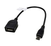 OTG Adaptateur câble Compatible avec Archos 101d Neon, Micro USB vers USB, env. 15cm, pour Le Transfert Direct de Photos, de vidéos et d'autres contenus sur Une clé USB sans PC