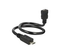 OTG ShapeCable - Rallonge de câble USB - Micro-USB de type B (F) pour Micro-USB de type B (M) - USB 2.0 OTG - 35 cm - noir