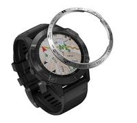 OTGKF Boîtier de cadre de style anneau de lunette pour Garmin Fenix 7 6 6X Pro 5 Plus Smart Watch coque en acier inoxydable bague de protection anti-rayures (couleur : C, taille : pour Fenix 6-6 Pro)