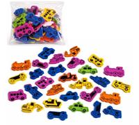 OTHERWISETRIVIAL Autocollants en caoutchouc Eva autocollants, ensemble créatif pour passe-temps, formes assorties, Emoji, animaux, lettres, chiffres, véhicules, fruits (véhicules)