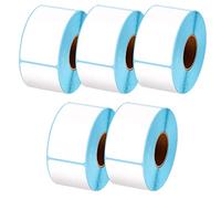 Othim Lot de 5 rouleaux d'étiquettes d'expédition thermiques directes, 40 x 70 mm x 500 mm, largeur 40 mm x hauteur 20 mm-80 mm