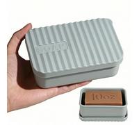 OTHIX Grand étui à savon de voyage, porte-savon en silicone anti-fuite | Compatible avec Duke Cannon pour salle de sport, camping, facile à nettoyer (gris)
