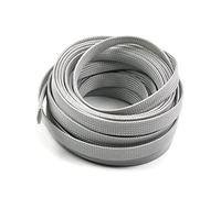 Othmro 1 manchon de gestion de câbles, range-câbles tressé, cache-câble, 10 m, organiseurs de câbles pour câbles USB TV/PC, gris (largeur : 12 mm)