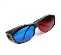 Othmro Lot de 2 Lunettes de Style 3D Durables Lunettes de Visionnement 3D Lunettes de Jeu de Film 3D Rouge-Bleu Lunettes 3D Cadre Lentille en Résine Blanche pour 3D TV Cinéma Films à la Maison