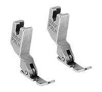 Othmro Lot de 2 pieds presseurs P36LN pour machine à coudre industrielle, cordon, fermeture éclair, pieds en acier pour machines à coudre industrielles à aiguille unique, argenté