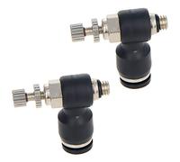 Othmro Lot de 2 Pneumatique Raccords de Tuyau Raccord SL4-M5, Connecteur Pneumatique avec Filetage Extérieur, Push In Raccord de Tube de Ligne d'Air en Plastique, pour Le Contrôle du Débit d'air