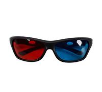 Othmro Lot de 3 Lunettes 3D Rouge-Bleu, Lunettes de Jeu de Film 3D Monture en Plastique Lentille en résine Noire, Lunettes de Style 3D pour Jeux de Films 3D, Style de Mise à Niveau supplémentaire