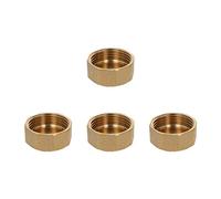 Othmro Lot de 4 bouchons de tuyau à tête hexagonale en laiton de 32 mm à tête hexagonale filetée femelle