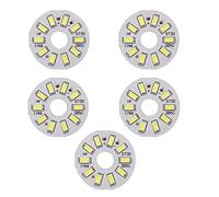 Othmro Lot de 5 5W LED Substrat en aluminium Lampe à économie d'énergie 6500K Courant 300mA Tension 15-17V Ampoule Source lumineuse Conseil pour plafonnier LED et éclairage de paysage domestique