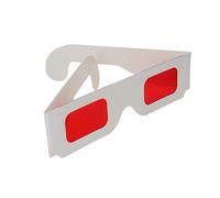 Othmro Lot de 5 Lunettes de Style 3D Durables Lunettes de Visionnement 3D Lunettes de Jeu de Film 3D Rouge-Bleu Lunettes 3D Cadre Lentille en Résine Blanche pour 3D TV Cinéma Films à la Maison