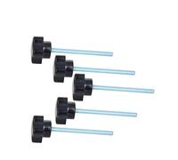 Othmro Lot de 5 M6x70 Poignée de Serrage à Filetage Femelle, Boutons étoiles en Bakélite Galvanisé, Bouton de Serrage de Poignée à Visser Noir, Adaptée à Porte De Placard Armoire Outils De Machine