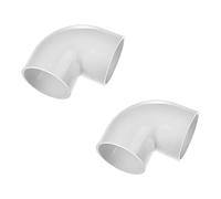 Othmro Lot de 5 raccords coudés en PVC de 6,3 cm à angle droit à 90 degrés - Qualité meuble - Pour étagère en PVC - Cadre de rangement - Blanc