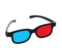 Othmro Lunettes de Style 3D Durables Lunettes de Visionnement 3D Lunettes de Jeu de Film 3D Rouge-Bleu Lunettes 3D Cadre Lentille en Résine Blanche pour 3D TV Cinéma Films à la Maison