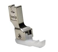 Othmro #TCR Pied presseur pour machine à coudre industrielle 0,6 cm Pied presseur à charnière en plastique et en acier avec guide droit pour machines à coudre industrielles à aiguille unique Blanc