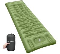 OTHWAY Matelas de camping auto-gonflant de 12 cm d'épaisseur avec oreiller intégré pour l'extérieur, le camping, le couchage ultra léger avec pompe à pied pour la randonnée, les voyages, la plage, 195