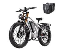 OTIDA X2 - Velo Electrique 26"" - Moteur 3000W - 52V/30Ah - 65 km/h Max - 120KM Max - Shimano7 vitesses-frein hydraulique-silver
