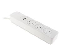 Zenitech Multiprise Easy Eject - 3x2P+T (16A) - 2 ports USB - Mantéa