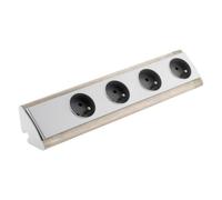 Otio - Bloc multiprise d'angle à câbler 4 Prises 2P+T 3 680 W - INOX