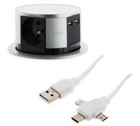 Otio - Bloc multiprise encastrable 16A + câble USB OFFERT
