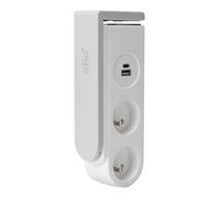 Otio - Bloc multiprise Gekko clipsable - 2 Prises + 2 Ports USB - Blanc