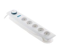 Otio - Bloc multiprise parafoudre 5 Prises + Interrupteur - Blanc