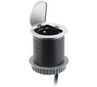 Otio - Bloc prise encastrable + clapet + port USB Inox G