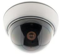 Otio - Caméra de Surveillance Intérieure Factice avec LED - Reproduction Réaliste d'une Caméra de Vidéosurveillance - LED de Dissuasion Simulant Un Enregistrement - Alimentation Par Pile - Noir