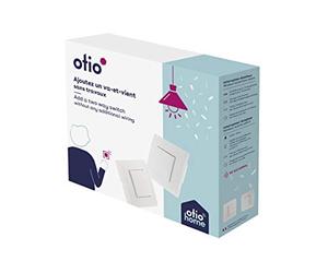 Otio - Interrupteur Va-et-Vient Sans Fil Connecté Encastré - Contrôle Jusqu'à 10 Équipements - Compatible Ampoules LED, Halogènes, Fluocompactes - Portée 100m - Conforme à la Norme CE - Blanc