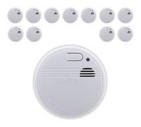 Otio - Lot de 12 détecteurs de fumée autonomie 3 ans - pile + accessoires